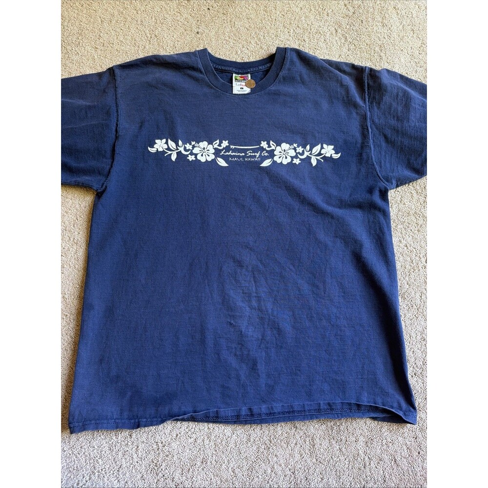 VTG Fruit Of The Loom Lahaina Surf Co. Maui Hawaii Blue Large Shirt